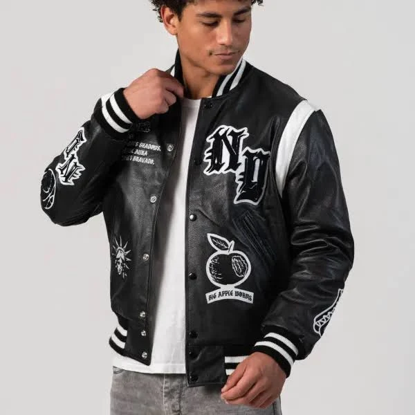 Leather Letterman Jacket
