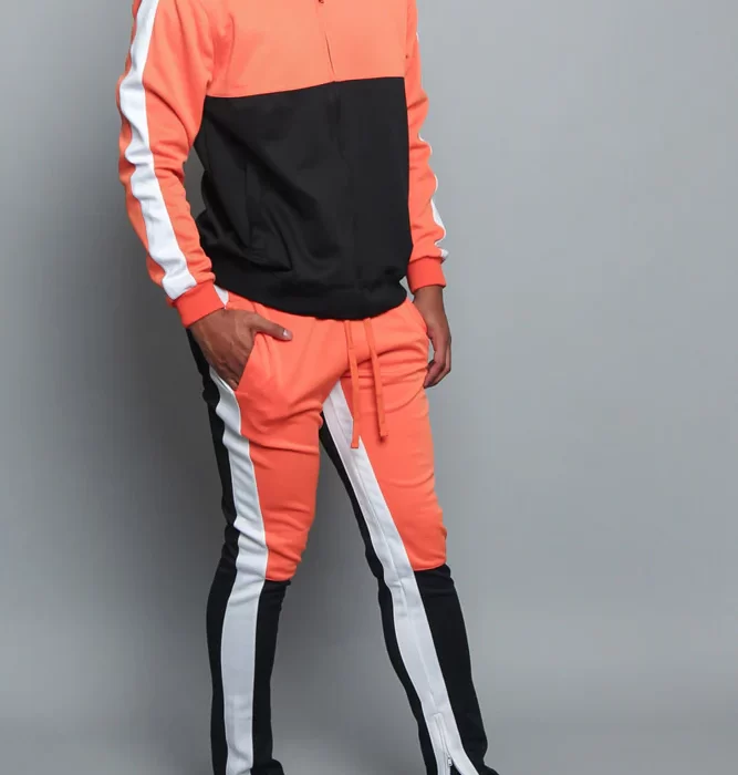 Tri-Colored Track Suit Set