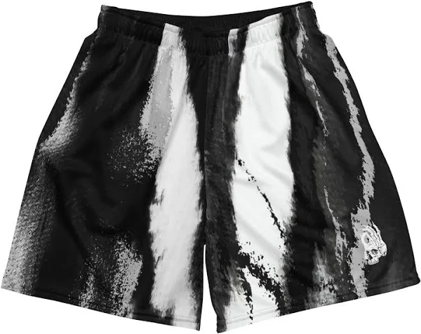 Hellbeing Grayscale Mesh Shorts